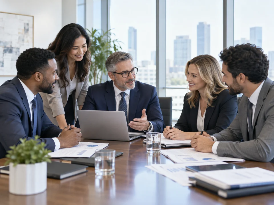 Office consultation and professional team meeting